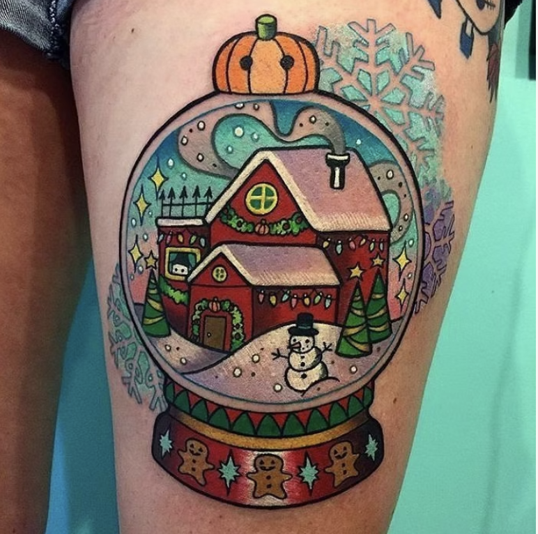 Schnee, Glanz und Tinte: Kreative Tattoo-Ideen für Weihnachten